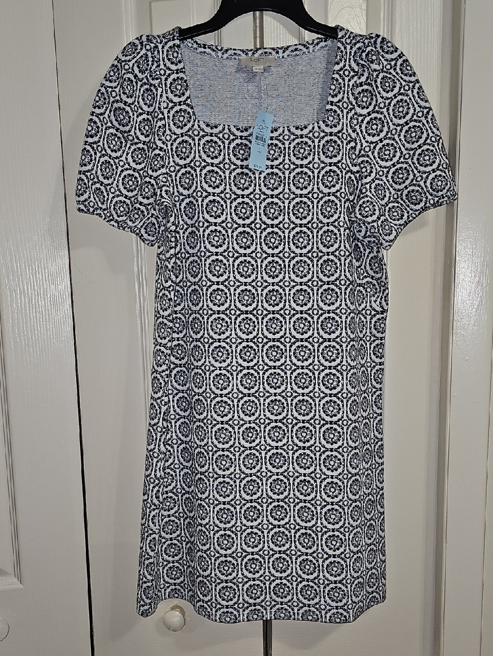 LOFT Black and White Mini Dress